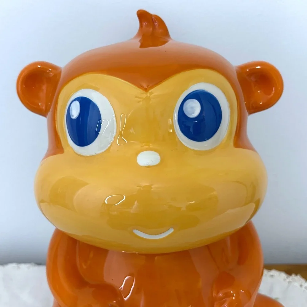 Target Home 2009 Orange Monkey Ceramic Cookie Jar